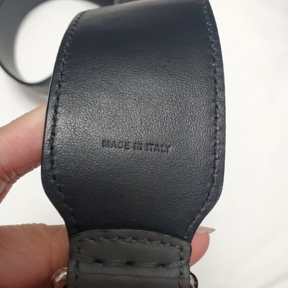 Fendi FF M onogram Gray Leather Shoulder Strap - Picture 5 of 8